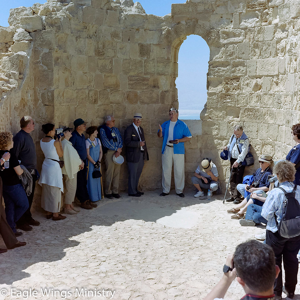 Devotions in the Excavated Chapel at Masada